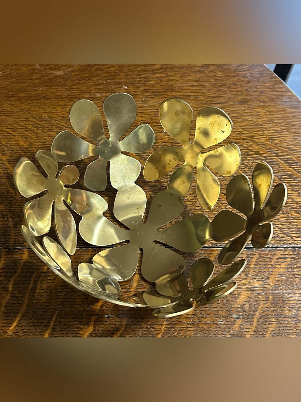 IKEA Stockholm gold floral bowl